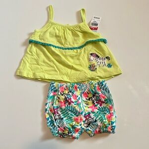 Little Wonders tank top set 0-3M NWT jungle/zebra